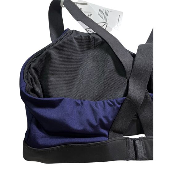 Yvette Sports Bra 40 (D-F),High Impact Crossback, Padded | Midnight Blue NWT - Picture 12 of 14